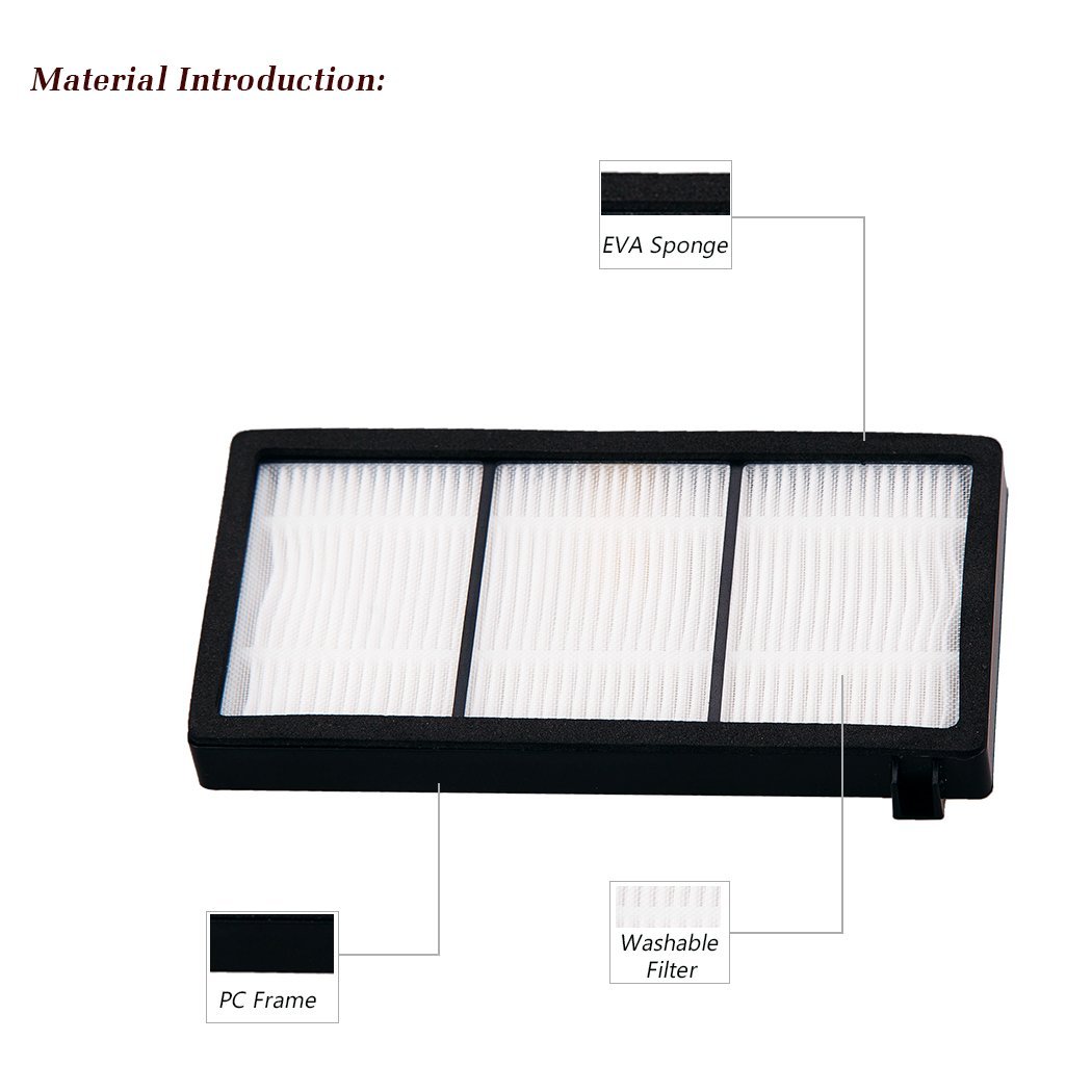 Iclean Replacement Hepa Filters for iRobot Roomba 880 870 800 980