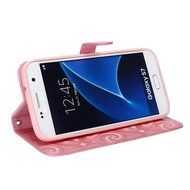 Galaxy S7 Case,Galaxy S7 Wallet Case, PHEZEN Bling Liquid Glitter Love Heart Floating 3D Hourglasses Luxury Pu... N16