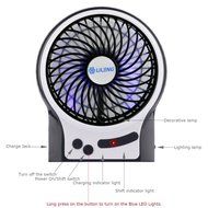 D-FantiX Portable Mini USB Fan Handheld Rechargeable Desktop Fan Personal Cooling Fan with Led Light Battery /... N23