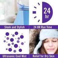 HealthSmart Mist XP Cool Mist Ultrasonic Germ-Free Humidifier, Whisper Quiet, Runs up to 24 Hours, Filter Free... N10