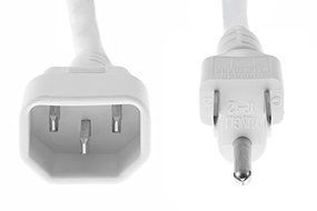 CablesAndKits Standard AC Power Cord, 10A/125V, 18 AWG, 5-15P to C13, (NEMA 5-15P to IEC-60320-C13) 10 ft