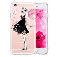 iPhone 6 Plus / 6S Plus Case,PHEZEN Beauty Butterfly Floral Flower Glitter Bling Crystal Rhinestone Diamond Clear... N10