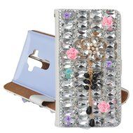 Spritech(TM) Bling Phone Case For Samsung Galaxy S6 Edge Plus,3D Handmade Colorful Crystal White Flower Accessary... N17