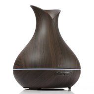 Easehold Aroma Essential Oil Diffuser Humidifier Air Purifiers 400ml Wood Grain with Cool Mist and Colorful LED... N12
