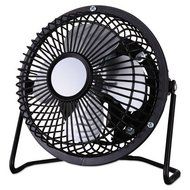 Alera FAN041 4 in. Mini Personal Steel Cooling Fan, Black &amp; Silver