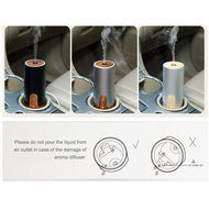 Tri-polar 50mlPortable Wood Grain Ultrasonic Mist Whisper-Quiet Vehicle-Mounted Aromatherapy Essential Oil Diffuser... N10