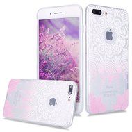 iPhone 7 Plus Case, PHEZEN Henna Mandala Floral Design [Scratch Resistant] Clear TPU Bumper Case Soft Rubber Gel... N30