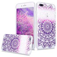 iPhone 7 Plus Case, PHEZEN Henna Mandala Floral Design [Scratch Resistant] Clear TPU Bumper Case Soft Rubber Gel... N33