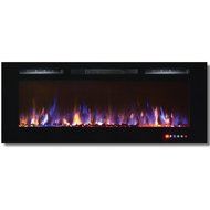 Moda Flame 50 Inch Bliss Crystal Recessed Touch Screen Multi-Color Wall Mounted Electric Fireplace N5