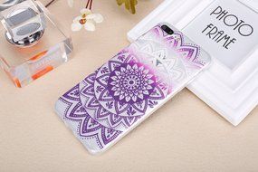 iPhone 7 Plus Case, PHEZEN Henna Mandala Floral Design [Scratch Resistant] Clear TPU Bumper Case Soft Rubber Gel... N35