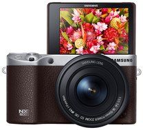 Samsung NX500 28 MP Wireless Smart Mirrorless Digital Camera with 16-50mm Power Zoom Lens (Brown) N4