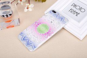 iPhone 7 Plus Case, PHEZEN Henna Mandala Floral Design [Scratch Resistant] Clear TPU Bumper Case Soft Rubber Gel... N47