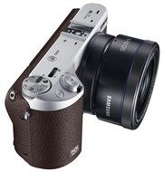 Samsung NX500 28 MP Wireless Smart Mirrorless Digital Camera with 16-50mm Power Zoom Lens (Brown) N5