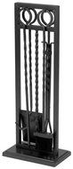 J S Products 207480 Twist Fireplace Set44; 5 Piece