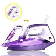 ZZ ES391-P 1500 Watt Steam Iron with Stainless Steel Soleplate and Detachable Water Tank, Purple