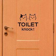 Pink Lizard Cute Cat Bathroom Toilet Waterproof Wall Poster Sticker N4