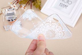 iPhone 7 Plus Case, PHEZEN Henna Mandala Floral Design [Scratch Resistant] Clear TPU Bumper Case Soft Rubber Gel... N51