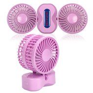 BearsFire 350 Degree Rotation Mini Handheld Portable Couples Fan,Quiet Operation Desktop Fan with LED Light Dual... N4