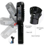 LETSBAY Foldable Hand Fans Battery Operated Rechargeable Handheld Mini Cooling Fan Electric Personal Fans Hand... N10