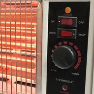 Premium Heater Adjustable Thermostat Radiant White Electric Indoor Outdoor Low Profile N2