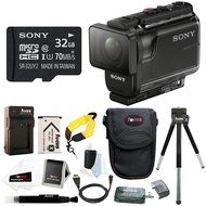 Sony HDR-AS50/B Full HD 1080p Action Cam with 32GB MicroSD Card &amp; Battery Pack Bundle