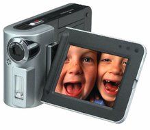 Panasonic SVAV10 MPEG4 e-Wear Digital Camcorder w/ Still Mode/MP3/Voice Recording &amp; 64MB SC Card (Silver) (Discontinued...