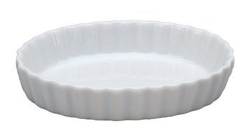 Vertex China ARG-OQ6 Market Buffet Oval Quiche Dish, Fluted, 5-3/4", 7 oz., Porcelain White (Pack of 36)