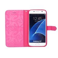 Galaxy S7 Case,Galaxy S7 Wallet Case, PHEZEN Bling Liquid Glitter Love Heart Floating 3D Hourglasses Luxury Pu... N32