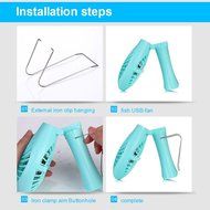 GaGa MILANO Portable Mermaid Fan Handheld and desk Fans with Umbrella Hanging Metal Clip for Home Office cooling... N3