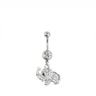 DEDEGUI Clear gems elephant 14G Belly Button navel ring body piercing jewelry