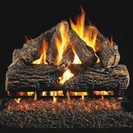 Peterson Real Fyre 24-inch Charred Oak Log Set With Vented Propane Ansi Certified G46 Burner - Electronic On/Off... N3