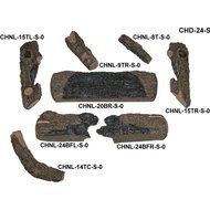 Peterson Real Fyre 24-inch Charred Oak Log Set With Vented Propane Ansi Certified G46 Burner - Electronic On/Off... N4