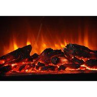 Lifesmart Infrared Fireplace with All Wood Mantle and Remote (Large Room) N3