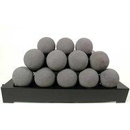 Rasmussen 30 Inch Dark Grey Alterna Fireball Set With Vent Free Natural Gas Black Chassis Burner - Remote Ready... N2