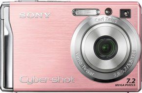 Sony Cybershot DSCW80 7.2MP Digital Camera with 3x Optical Zoom and Super Steady Shot (Pink) (OLD MODEL) N2