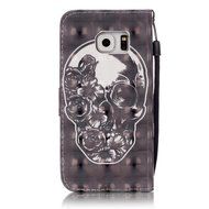 Galaxy S6 Edge Case,Galaxy S6 Edge Cover,ikasus Shiny Glitter Diamond Colorful Art Painting PU Leather Flip Wallet... N2