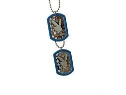 Storite Fashion "Playboy" Square Sky Blue Frame Locket/Nackless Metal Finish