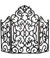 Baroque Ornate Iron Fireplace Screen N6