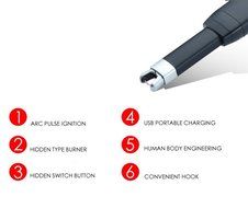[2016 Starcook Candle Arc Lighter, USB Rechargeable Electronic Windproof Flameless Arc Lighter Cigarette Lighter... N8