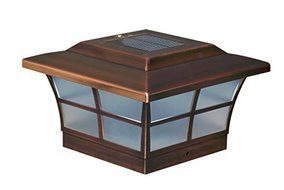 Classy Caps 6 x 6 in. Copper Plated Prestige Solar Post Cap by Classy Caps Mfg Inc