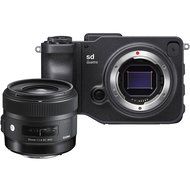 Sigma sd Quattro ILC Digital Camera &amp; 30mm f/1.4 ART Lens with 64GB Card + Case + Flash + Diffuser + Battery +...