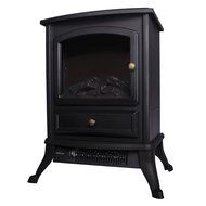 Gracelove 1000W Free Standing Vintage Electric Fireplace Firebox Stove w/Heater Black (Type 1) N4