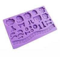 Yunko Monsters and Robots Cake Decorating Tools Silicone Fondnt Mold Chocolate Candy Sugar Mould N2
