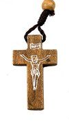 Unique Catholic Praying Rosary Jesus Crucifix Jerusalem Olive Wood Beads 12.4" N3