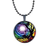 Women's Girls Time Gem Glass Girl Under Tree Photo Pendant Chain Necklace New