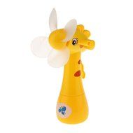 Portable Hand Crank Mini Fan Water Cooling for Kids Toy -Yellow