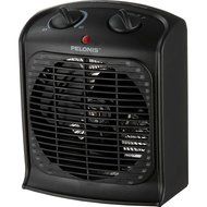 Portable Fan Forced Heater with Adjustable Thermostat, Safety Tip Over Switch and Fan Only Setting, Assembled...