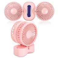 BearsFire 350 Degree Rotation Mini Handheld Portable Couples Fan,Quiet Operation Desktop Fan with LED Light Dual... N12