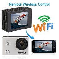 WiMiUS Q1 4K Wifi 131ft Waterproof Dash Camera With 16 MP,170&deg; Wide Angle, 2.0&#039;&#039; LCD Screen+20 All In One Kit...