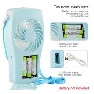 Welltop Handheld Mist Fan Misting Fan Personal Cooling Mist Humidifier AA Battery/USB Powered Water Spray Fans... N5